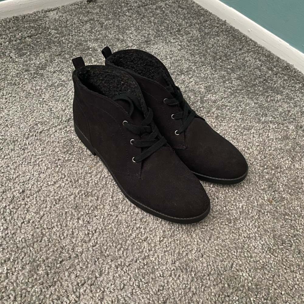 Black indigo rd. booties